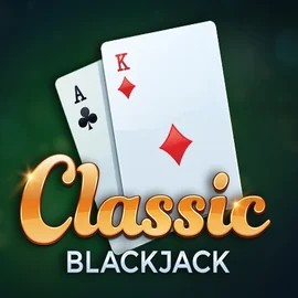 Classic Blackjack slot logo by Red Tiger Gaming at Whamoo Casino