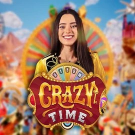 Crazy Time online game logo by Evolution on whamoocasinoo.se