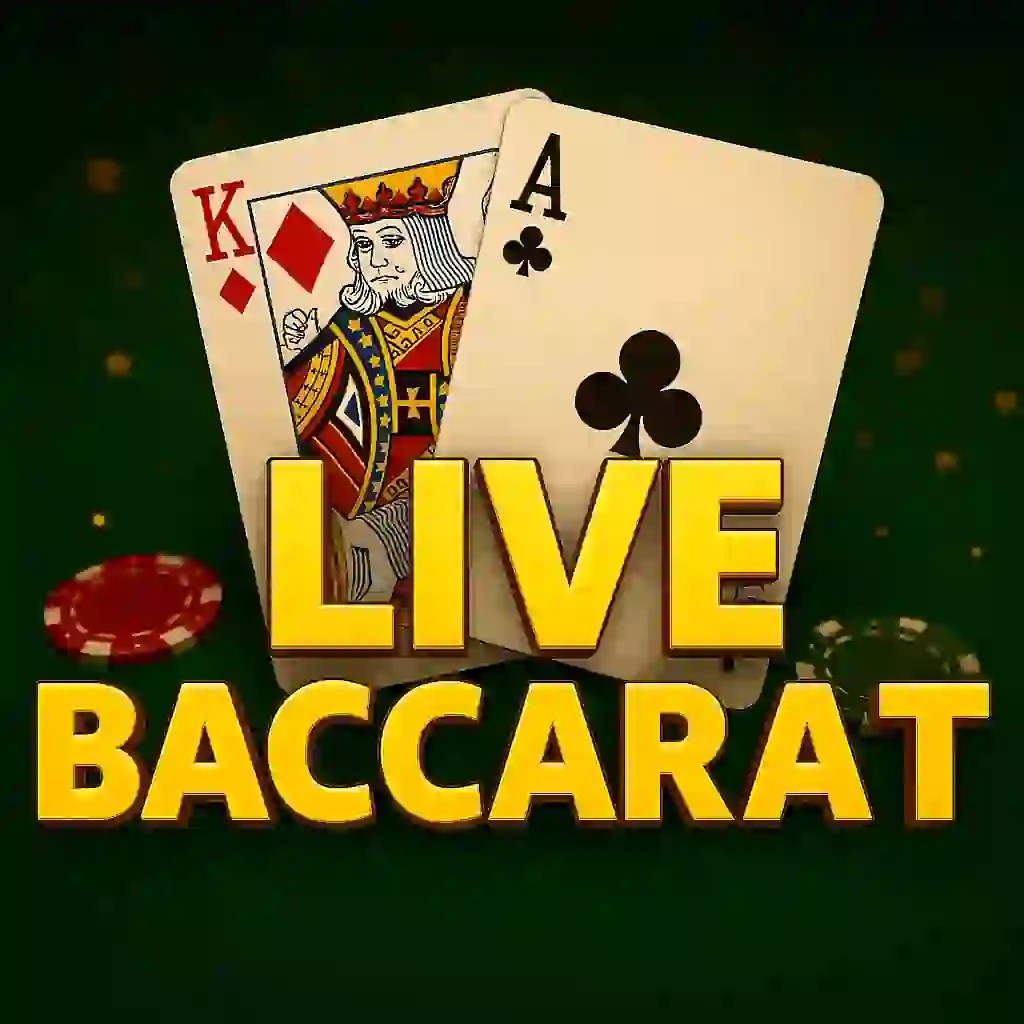 Live Baccarat logo by Evolution at Whamoo Casino